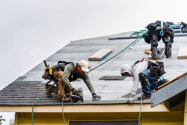 Professional Roofing technician working in Greenwood, CA